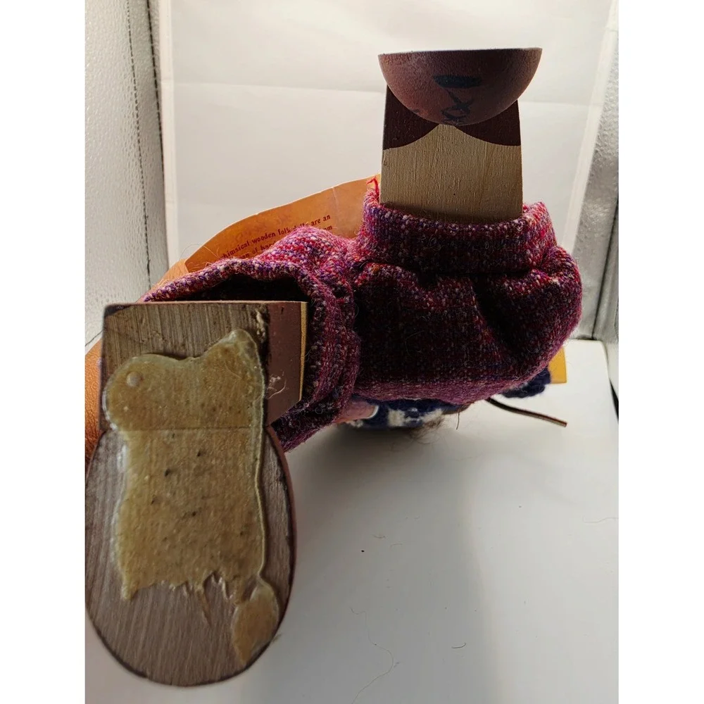 Lizzie High Gilbert High Wooden Folk Doll 1994 Handcrafted Football Kicker 83